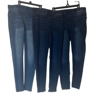 No Boundaries Juniors Jeggings Bundle - Size M (7-9) Pull On Skinny Jeans (3)